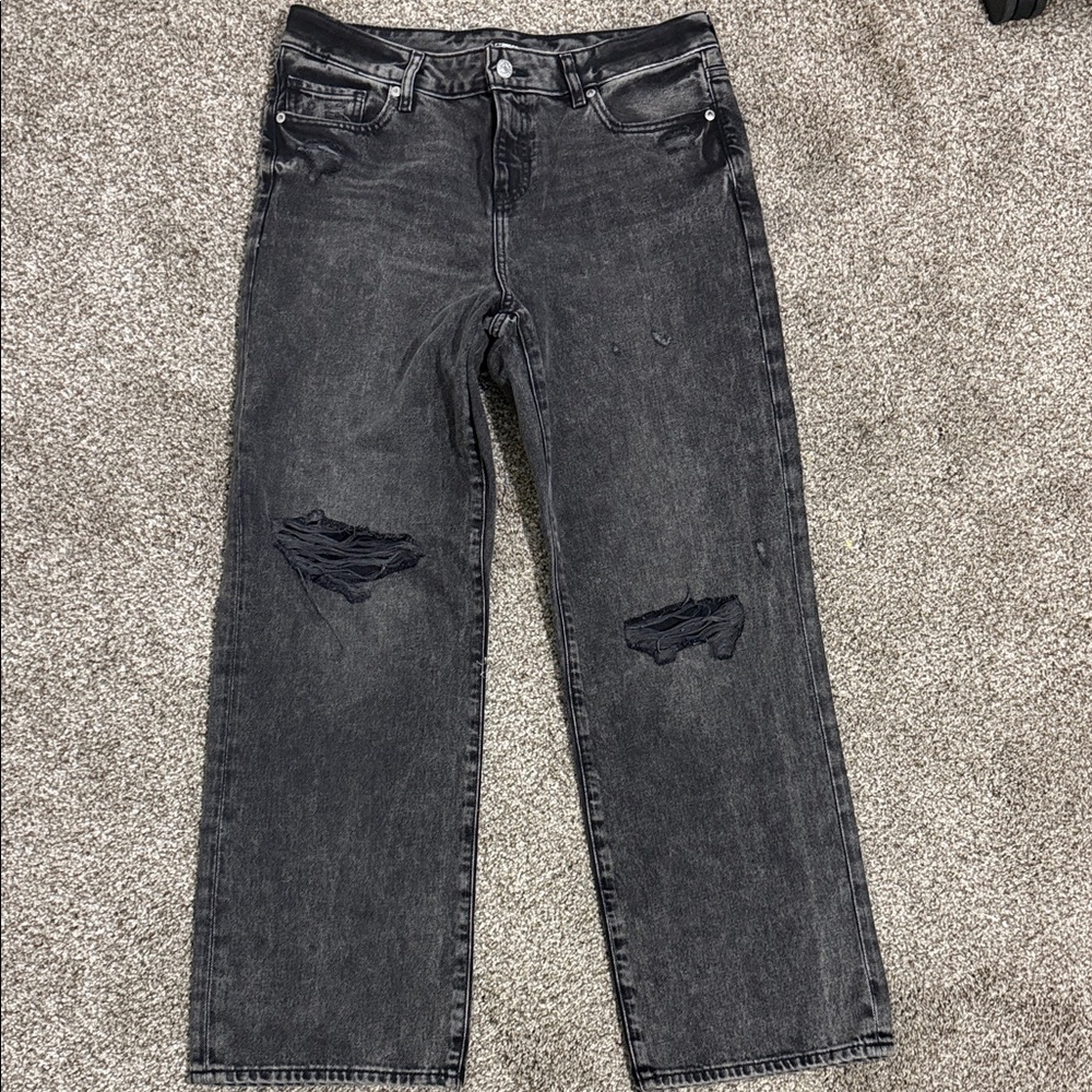 Express Charcoal Straight Leg Jeans ( never used . )